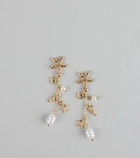 Mermaid Mood Starfish and Seashell Earrings