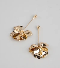Golden Bloom Floral Earrings