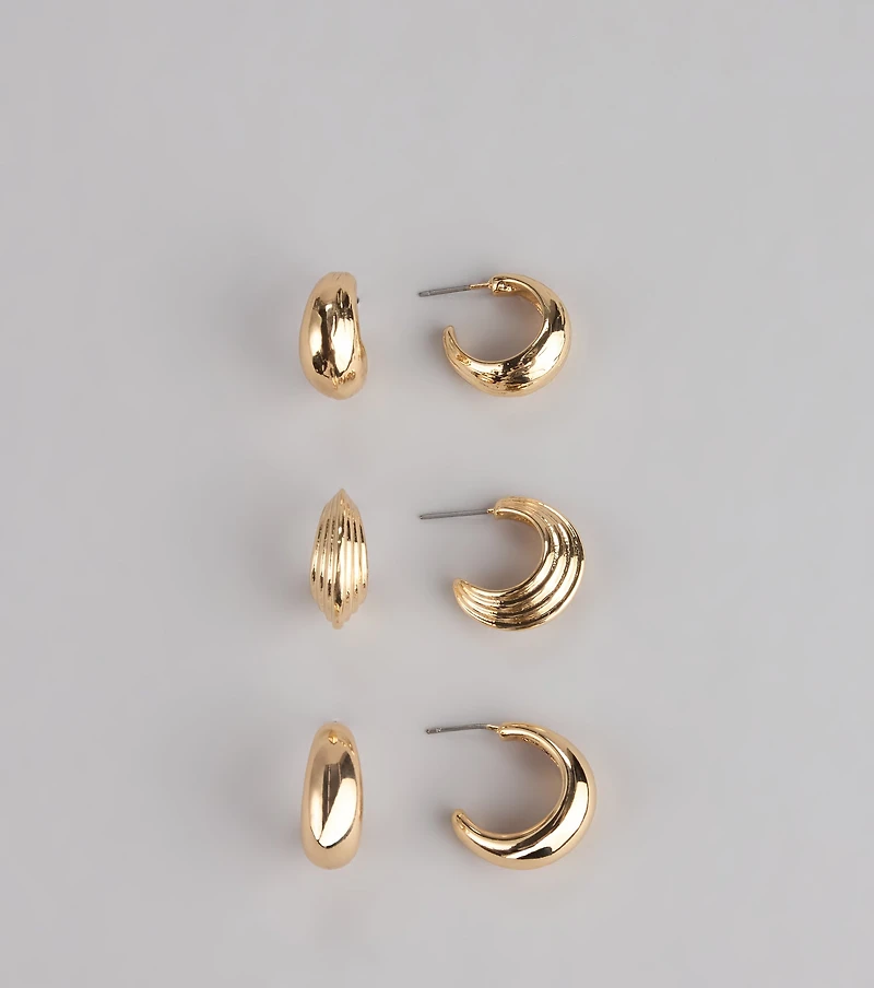 Mix And Match Three-Pack Earrings Set