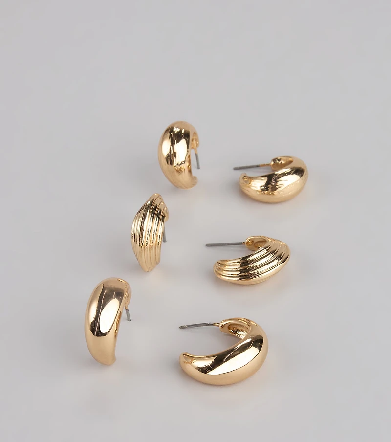 Mix And Match Three-Pack Earrings Set