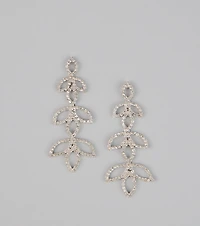 Enchanted Leaf Rhinestone Earrings