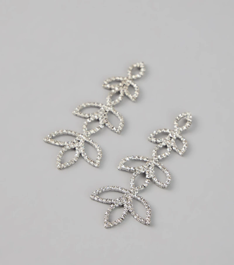 Enchanted Leaf Rhinestone Earrings