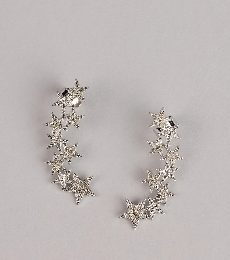 Shooting Star Rhinestone Ear Cuff