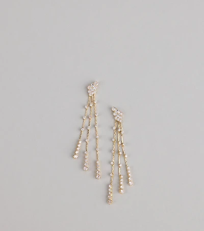 Sparkle Stream Rhinestone Earrings