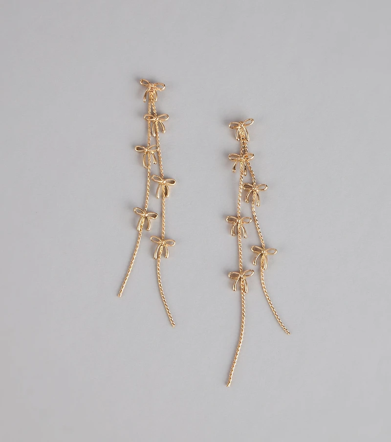 Tied Up Sparkle Fringe Earrings