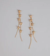 Tied Up Sparkle Fringe Earrings
