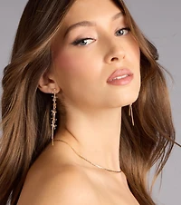 Tied Up Sparkle Fringe Earrings