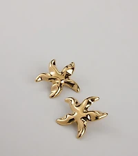 Coastal Glam Starfish Stud Earrings