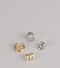 Stack Your Shine Mixed Ear Cuff Set