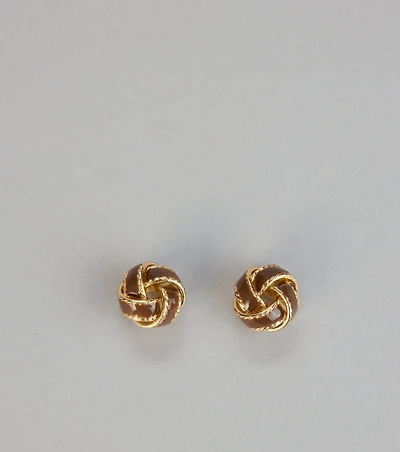 Polished Knot Mini Earrings