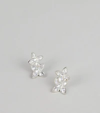 Elegant Shine Rhinestone Cluster Stud Earrings