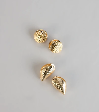 Sea You Soon Huggie Earrings Set