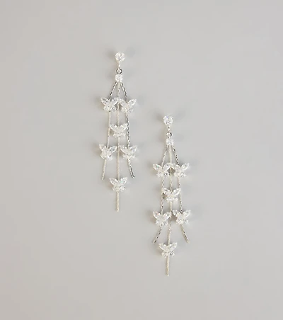 Wing It Butterfly Cubic Zirconia Earrings