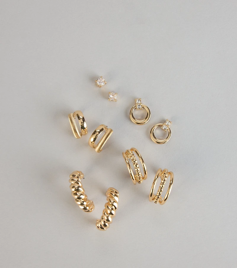 On Rotation Five Pack Earrings Set
