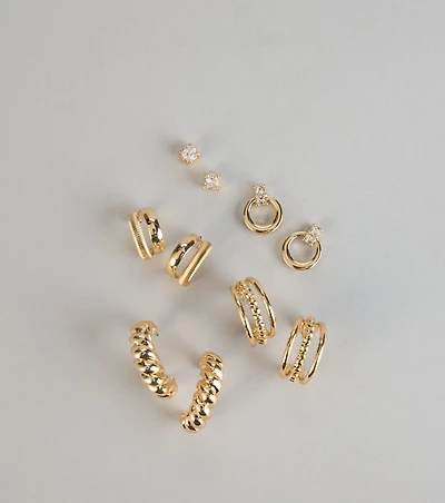On Rotation Five Pack Earrings Set
