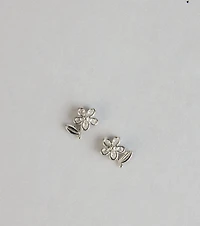 Sweet Bloom Cubic Zirconia Flower Stud Earrings