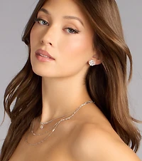 Glam Blossom Floral Stud Earrings