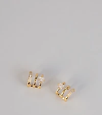 Spark Curve Rhinestone Earring Cuff