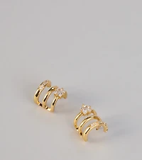 Spark Curve Rhinestone Earring Cuff