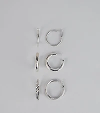 Everyday Shine Hoop Earrings Set