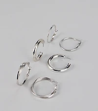 Everyday Shine Hoop Earrings Set