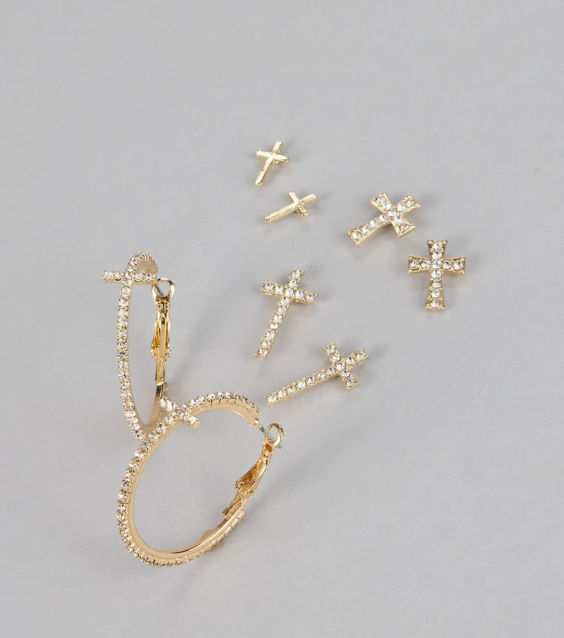Rhinestone Faith Mini Earring Pack