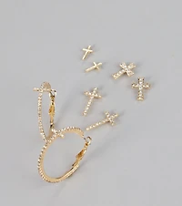 Rhinestone Faith Mini Earring Pack