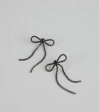 True Bliss Rhinestone Bow Earrings
