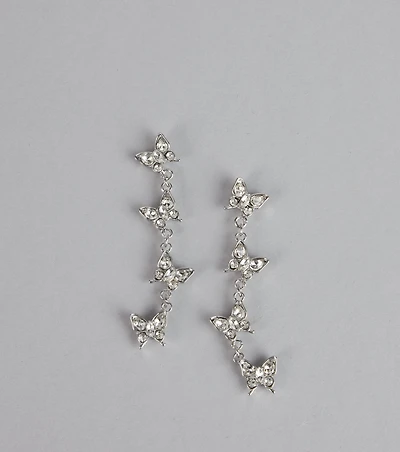 Sparkle Trail Butterfly Earrings