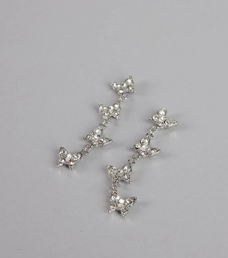 Sparkle Trail Butterfly Earrings