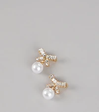 Pretty Luxe Pearl Bow Earrings