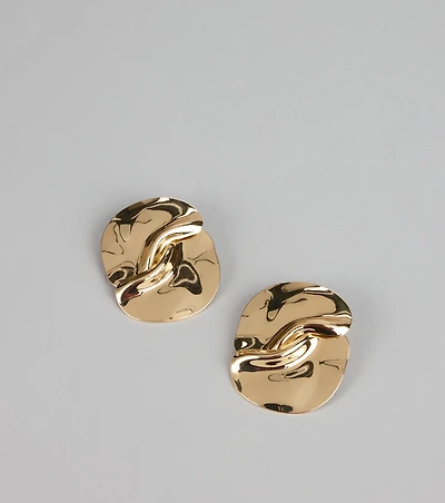 Sculpted Swirl Statement Earrings