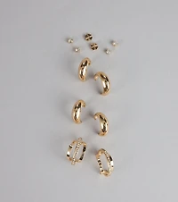 Shimmer Stack Mixed Earring Pack