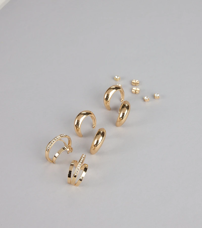 Shimmer Stack Mixed Earring Pack