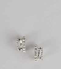 All Eyes Here Rhinestone Hoop Earrings