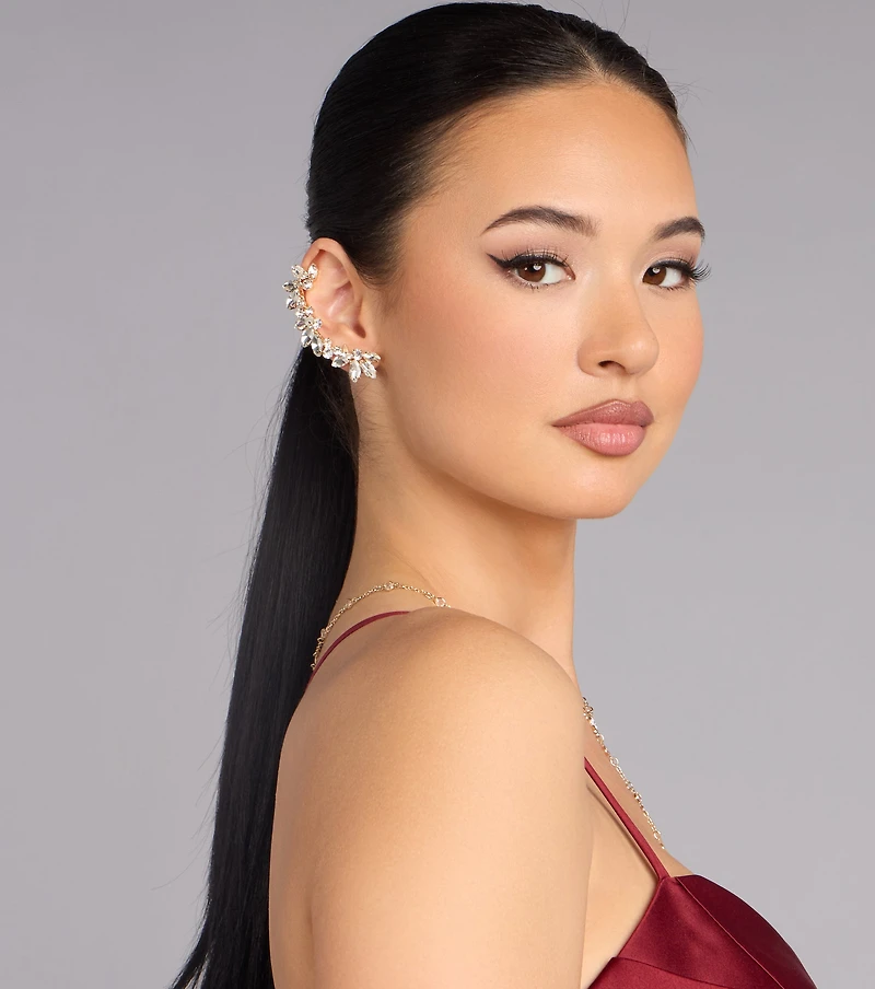 Caught The Light Rhinestone Ear Crawler