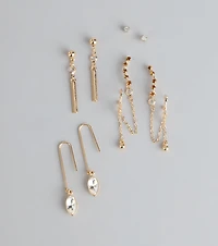Mix It Up Mood Rhinestone Earrings Set