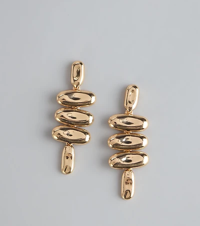 Sculpted Glow Statement Earrings