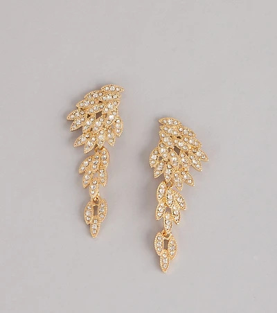 Statement Glow Rhinestone Angel Wing Earrings