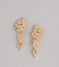 Statement Glow Rhinestone Angel Wing Earrings