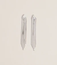 Dress It Up Fringe Chain Earrings