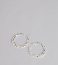 On Repeat Textured Hoop Earrings