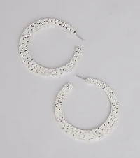 On Repeat Textured Hoop Earrings