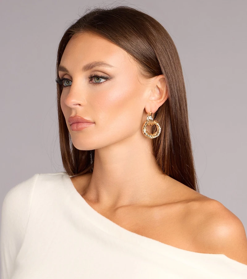 Styled To Be Seen Statement Door Knocker Earrings