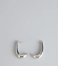 Soft Statement Curved Hoop Earrings