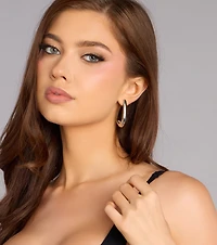 Soft Statement Curved Hoop Earrings