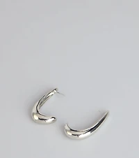 Soft Statement Curved Hoop Earrings