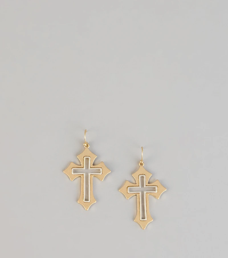 Fashionable Faith Cross Earrings