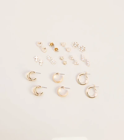 Pick Your Pair Stud And Hoop Earrings Set