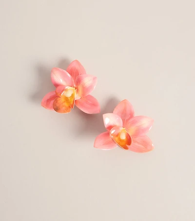 Vacay RSVP Tropical Flower Statement Earrings